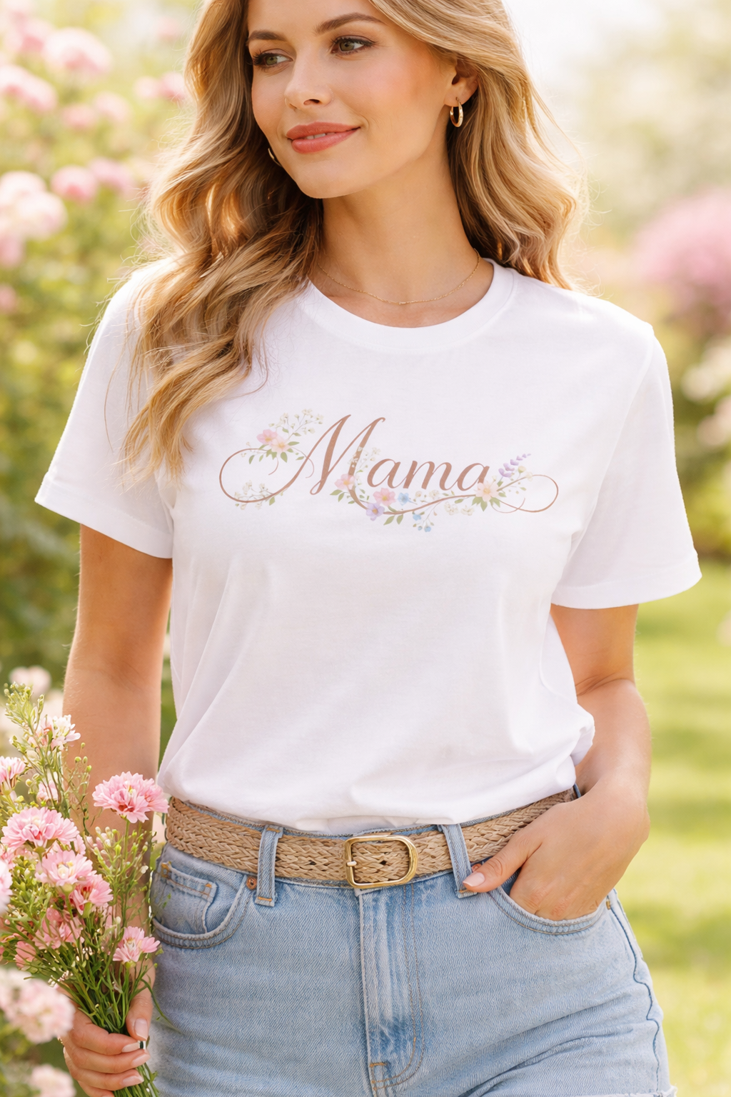 Mama Floral Shirt, Dainty Mama Tee, Soft Boho Mom Shirt, Wildflower Mama Shirt, Minimalist Mom Gift, Mothers Day Shirt, Trendy Mama Tee