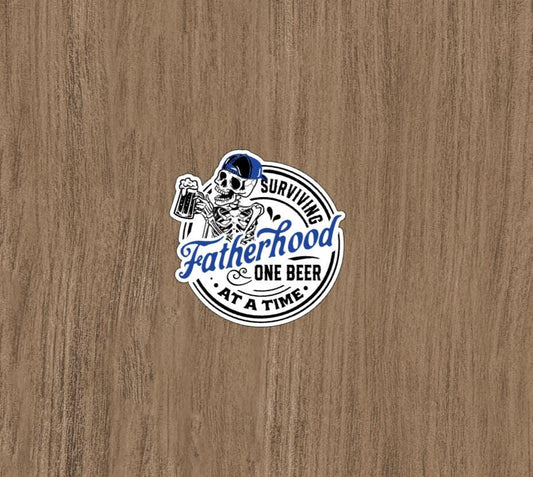 Surviving Fatherhood sticker: Water-resistant, water bottle sticker laptop decal