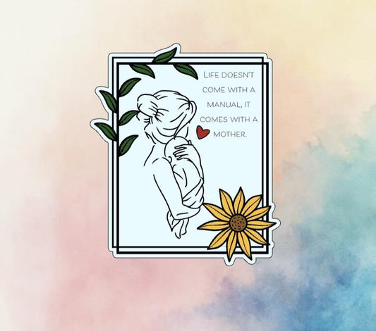 Wholesome Motherhood Sticker – Inspirational Motherhood Quote Decal for Laptop, Tumbler, Water Bottle • Gift for Mom • Water-Resistant